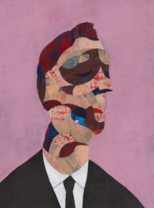 abstract painting of a man